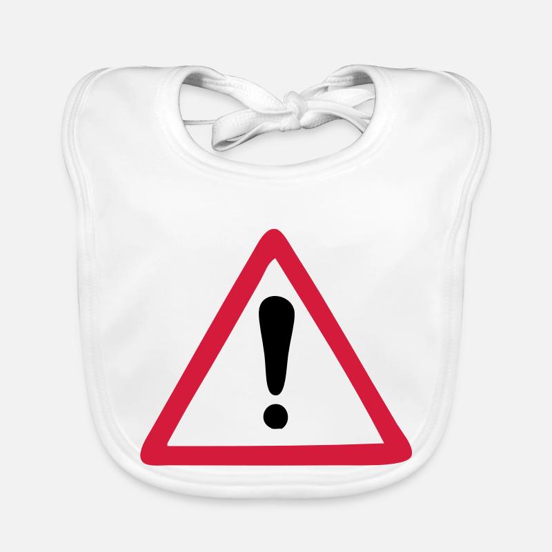 hazard warning sign warning Organic Baby Bibs