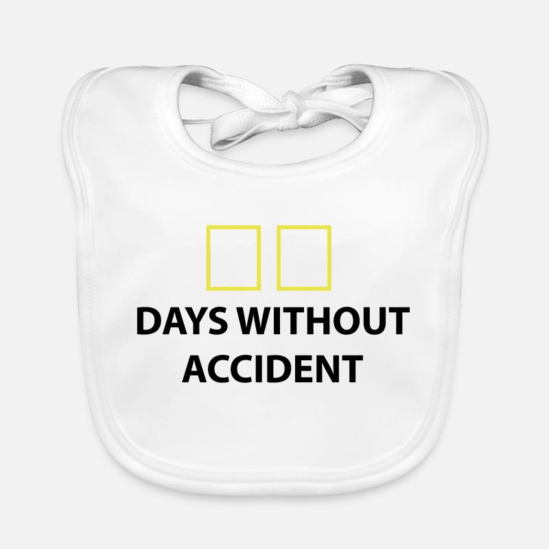 days without accident days without accident Organic Baby Bibs