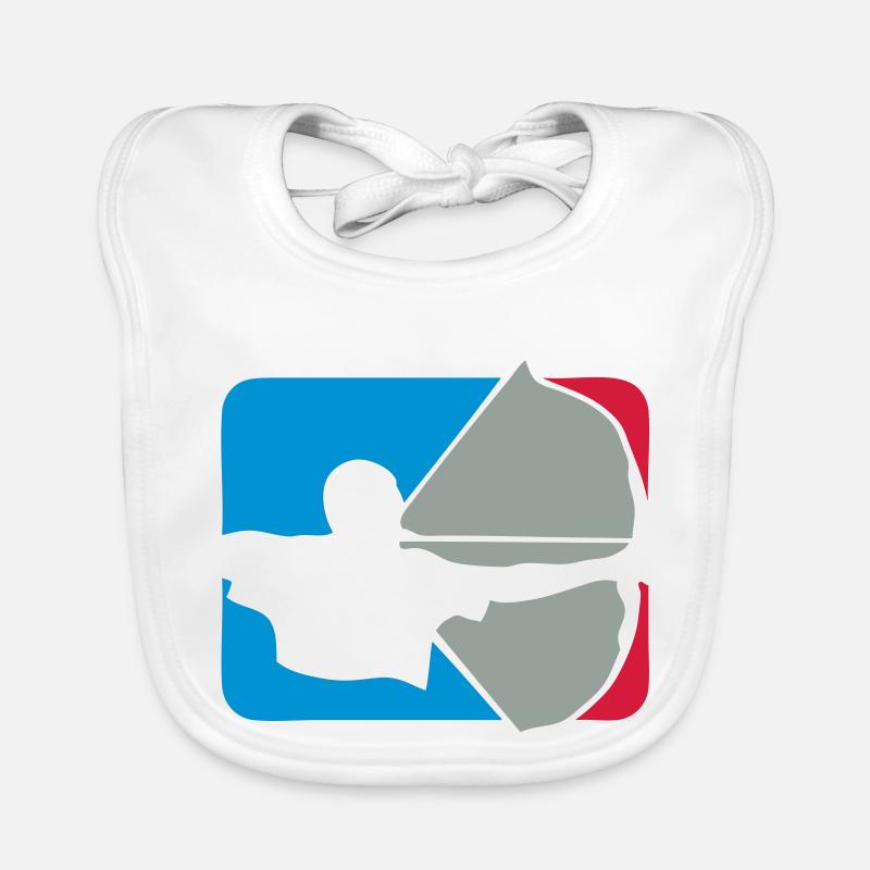 tir arc logo archery bogenschieben drape - Bavoir bio Bébé - blanc