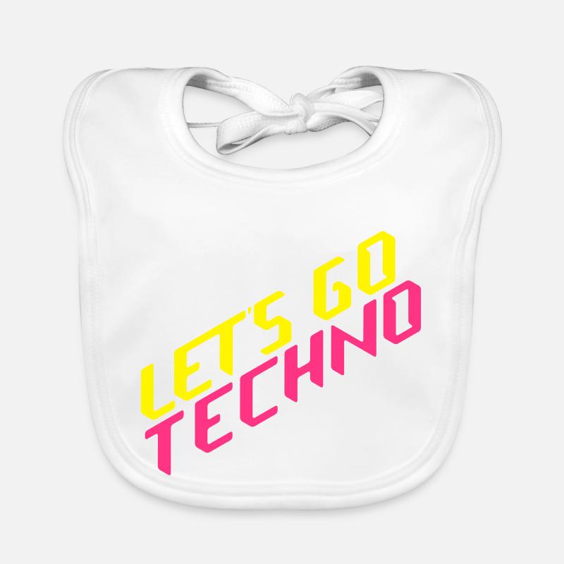 let's go techno Baby Bio-Lätzchen