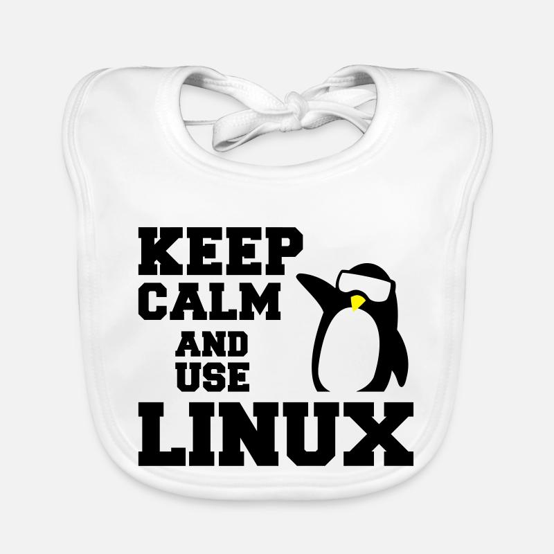 keep calm use linux Organic Baby Bibs