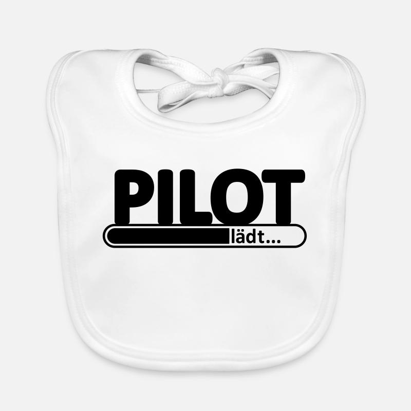 Pilot // Pilotin // Flugzeug // reisen // Flieger Baby Bio-Lätzchen