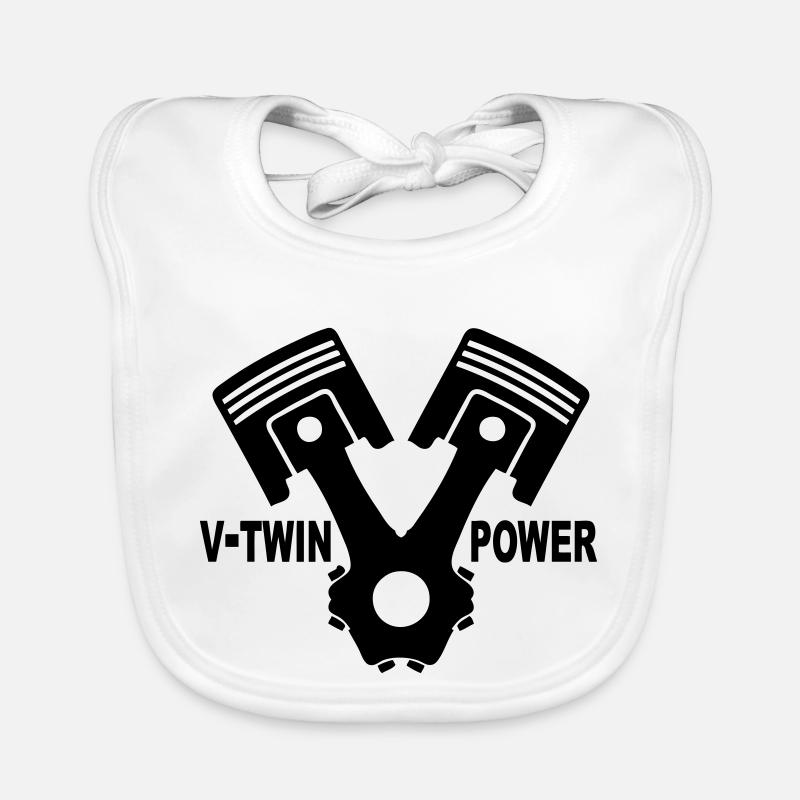v-twin power vector design 02 Organic Baby Bibs