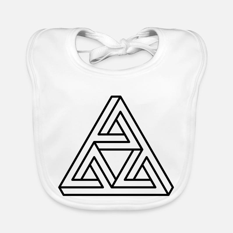 impossible triangle Dreieck Geek Geometrie Hipster Baby Bio-Lätzchen