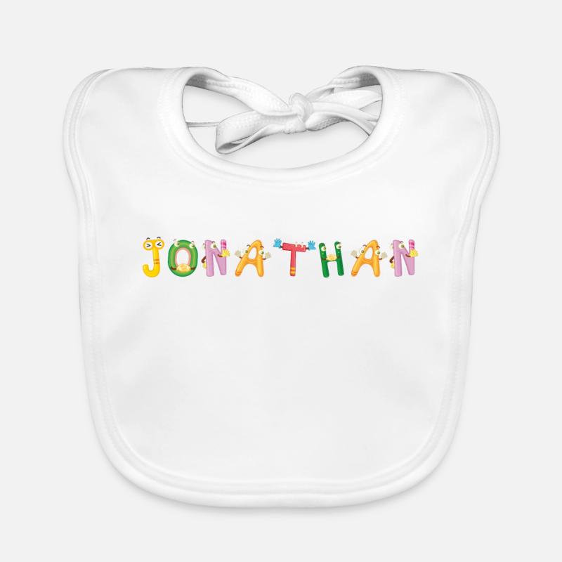 Jonathan - Baby Bio-Lätzchen - Weiß