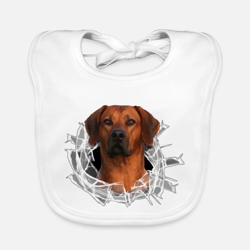 Rhodesian Ridgeback auf Glas Baby Bio-Lätzchen