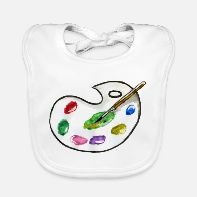 paint palette Organic Baby Bibs