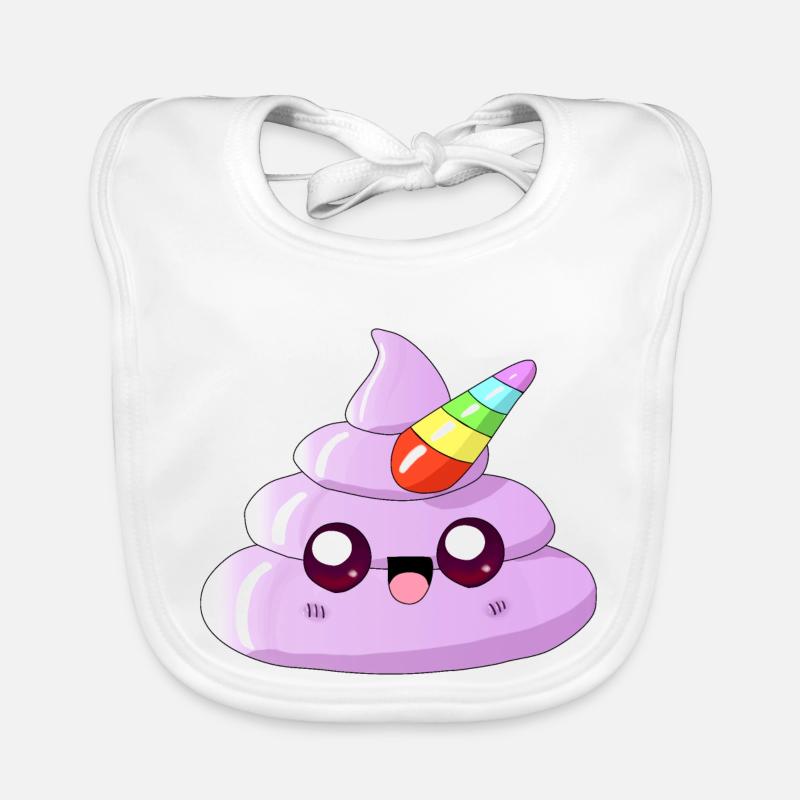 Licorne caca Bavoir bio Bébé