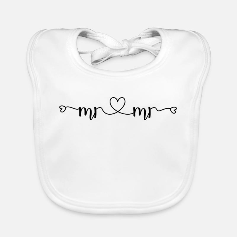 Mr & Mr Hochzeit Design schwules Paar Baby Bio-Lätzchen