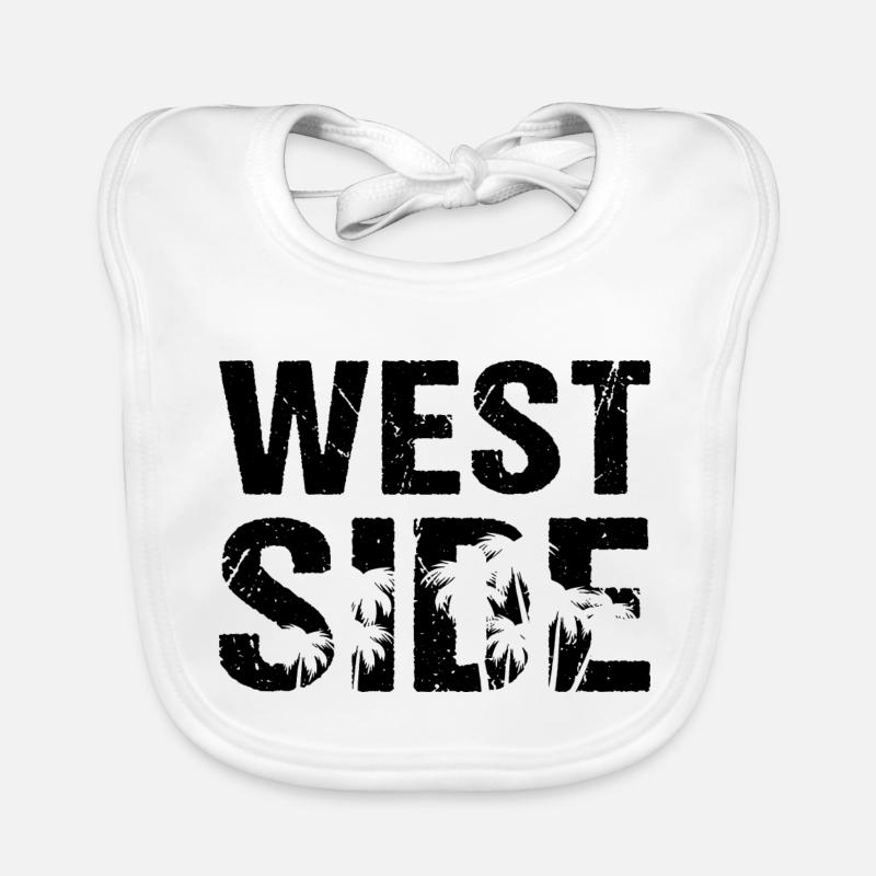 Westside Palm Trees Organic Baby Bibs