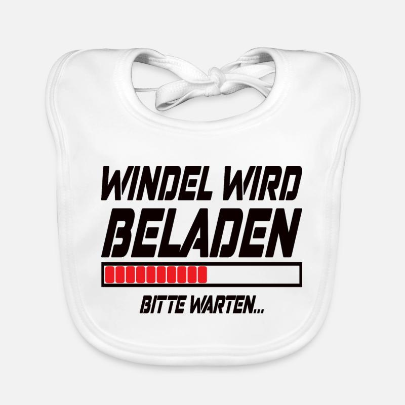 Windel Wird Beladen Bitte Warten... Baby Bio-Lätzchen