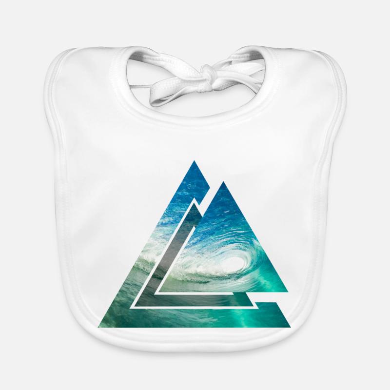Conception de surfeur géométrique Breaking Wave Bavoir bio Bébé