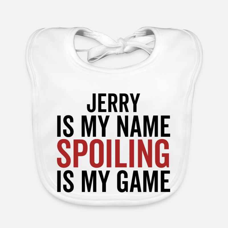 Jerry est mon nom Spoiling est mon jeu Bavoir bio Bébé