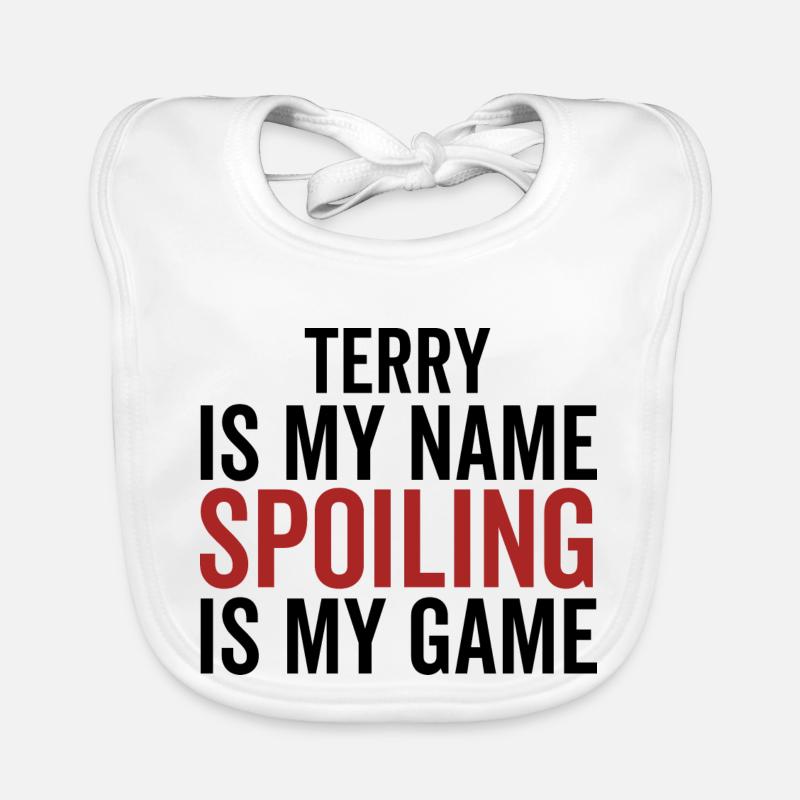 Terry est mon nom Spoiling est mon jeu Bavoir bio Bébé
