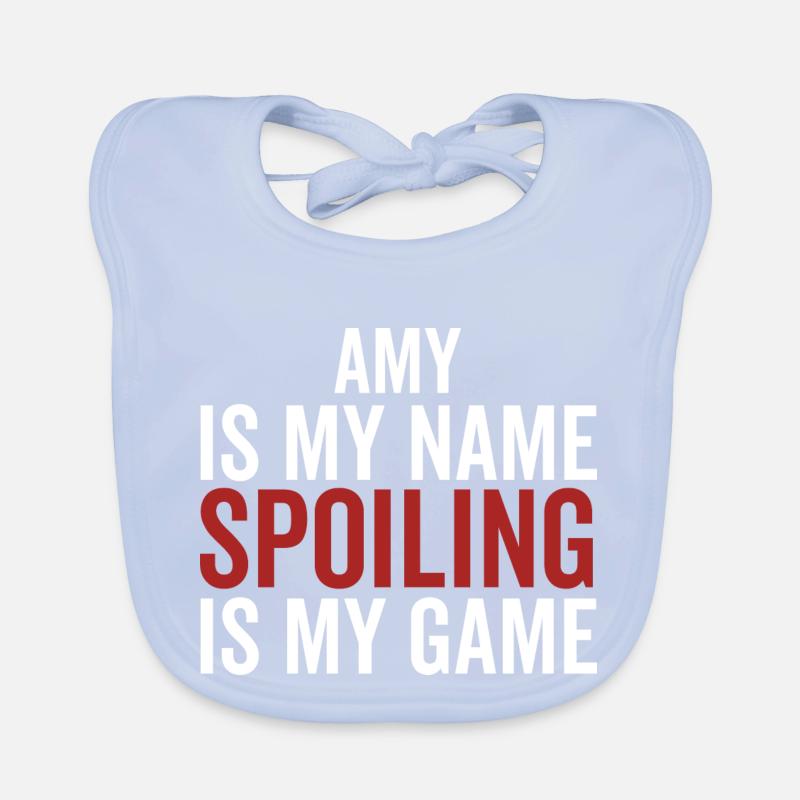 Amy est mon nom Spoiling est mon jeu Bavoir bio Bébé
