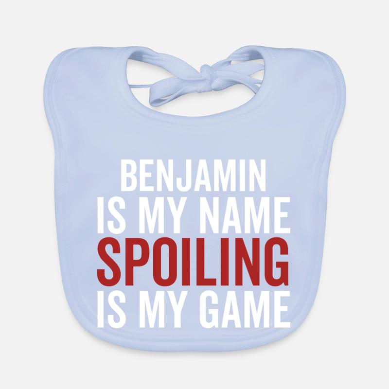 Benjamin est mon nom Spoiler est mon jeu Bavoir bio Bébé