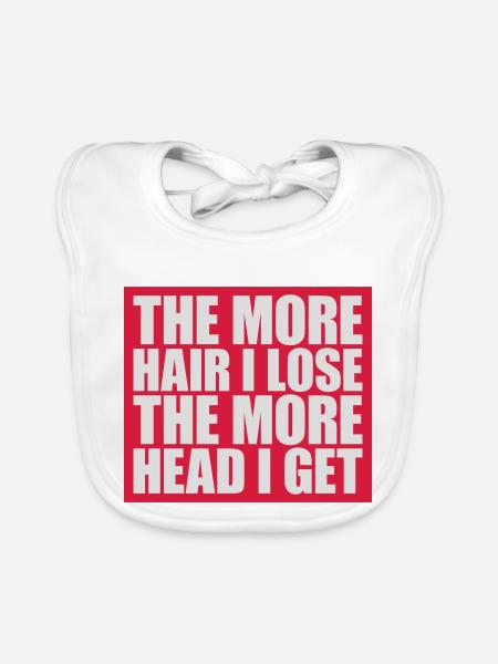 I get more head - Organic Baby Bibs - white - Front