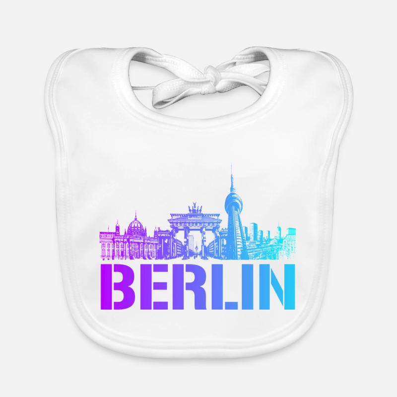Ligne d’horizon de Berlin avec point de repère de Berlin Bavoir bio Bébé