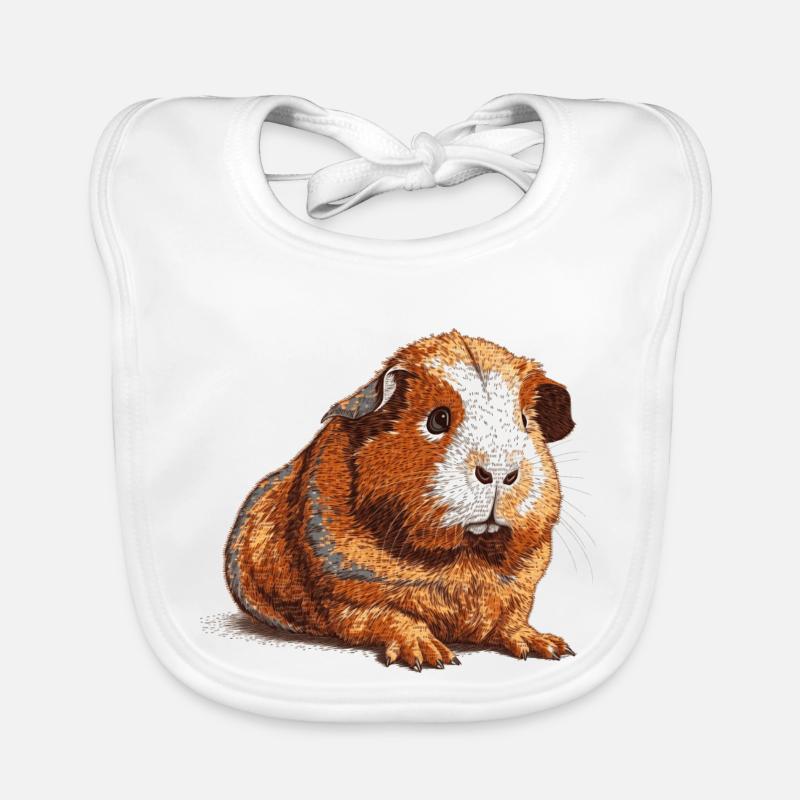 Cochon de mer rétro câlin dans des graphismes vintage Bavoir bio Bébé