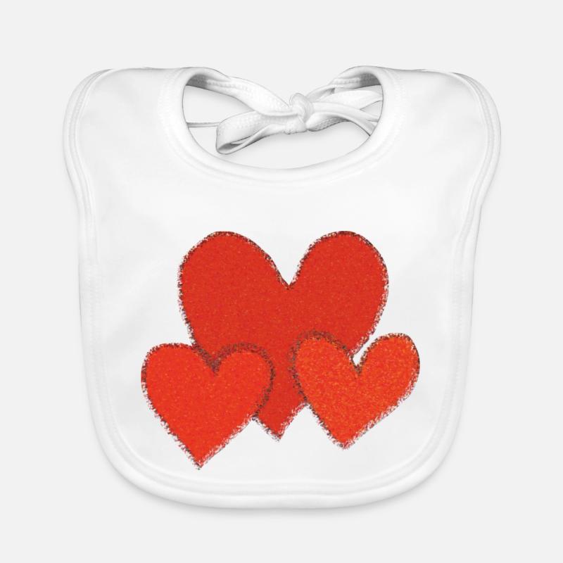 Heart Impressionism Organic Baby Bibs