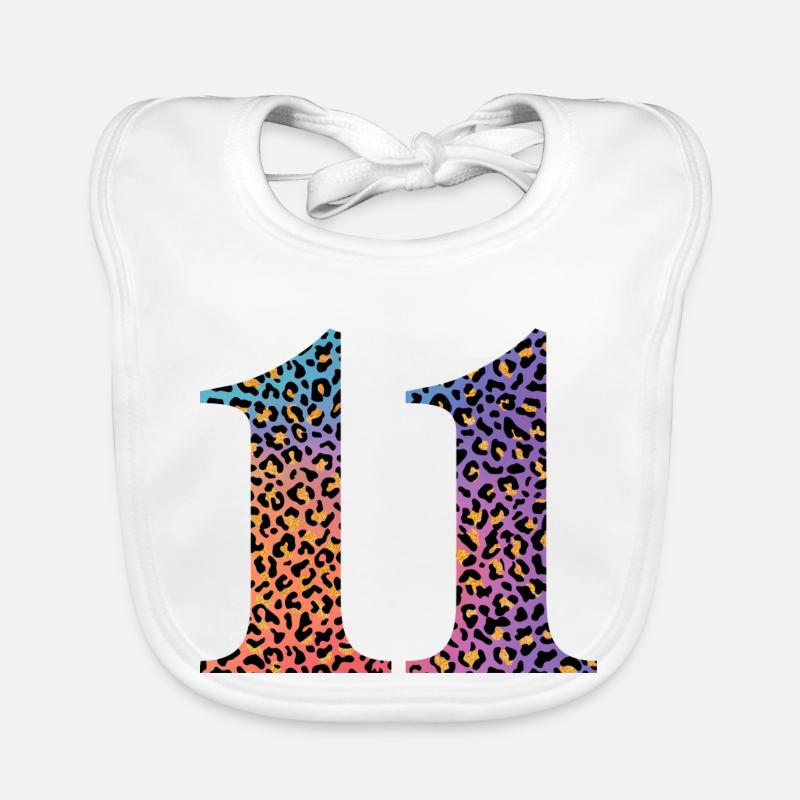 11. Geburtstag Leopard Baby Bio-Lätzchen