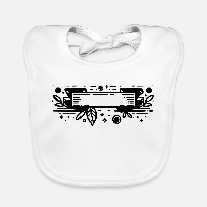 Bannière avec des feuilles Bavoir bio Bébé