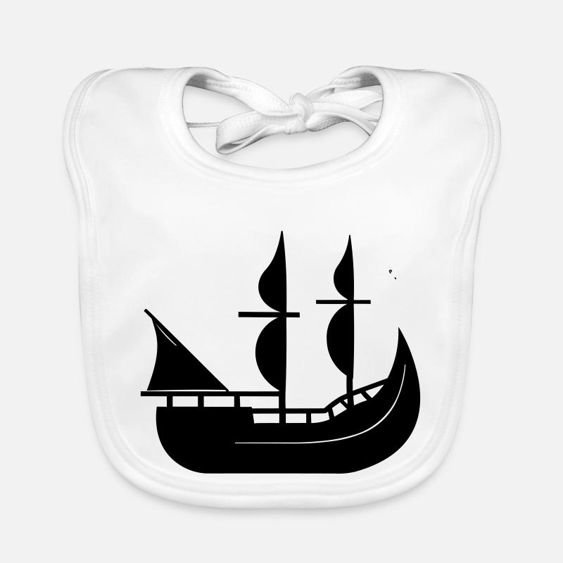 Piratenschiff Baby Bio-Lätzchen