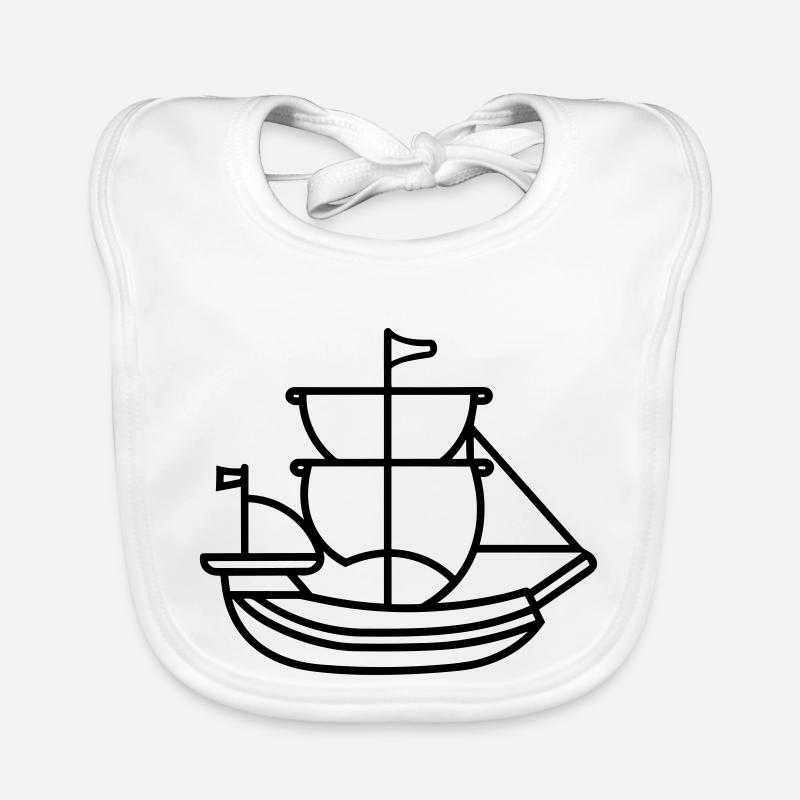 Piratenschiff Baby Bio-Lätzchen