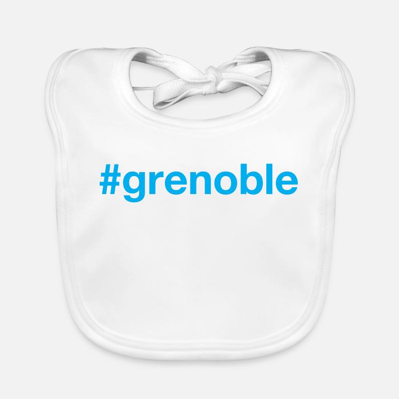 GRENOBLE Hashtag - Bavoir bio Bébé - blanc