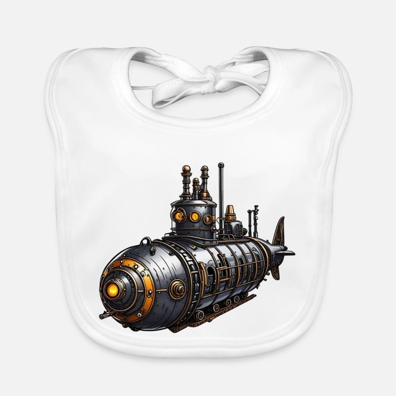 Steampunk-U-Boot Baby Bio-Lätzchen