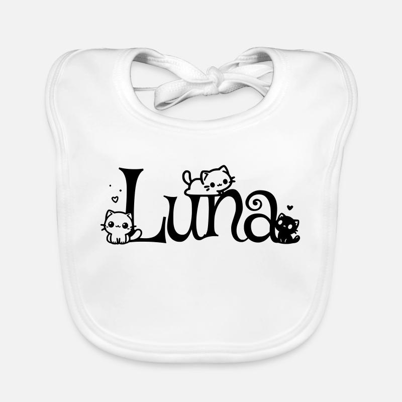 Luna Name Vorname Kätzchenname Baby Bio-Lätzchen