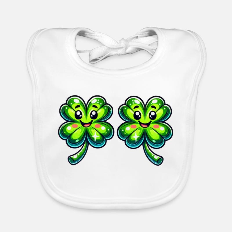 clover leaves clover leaf Organic Baby Bibs