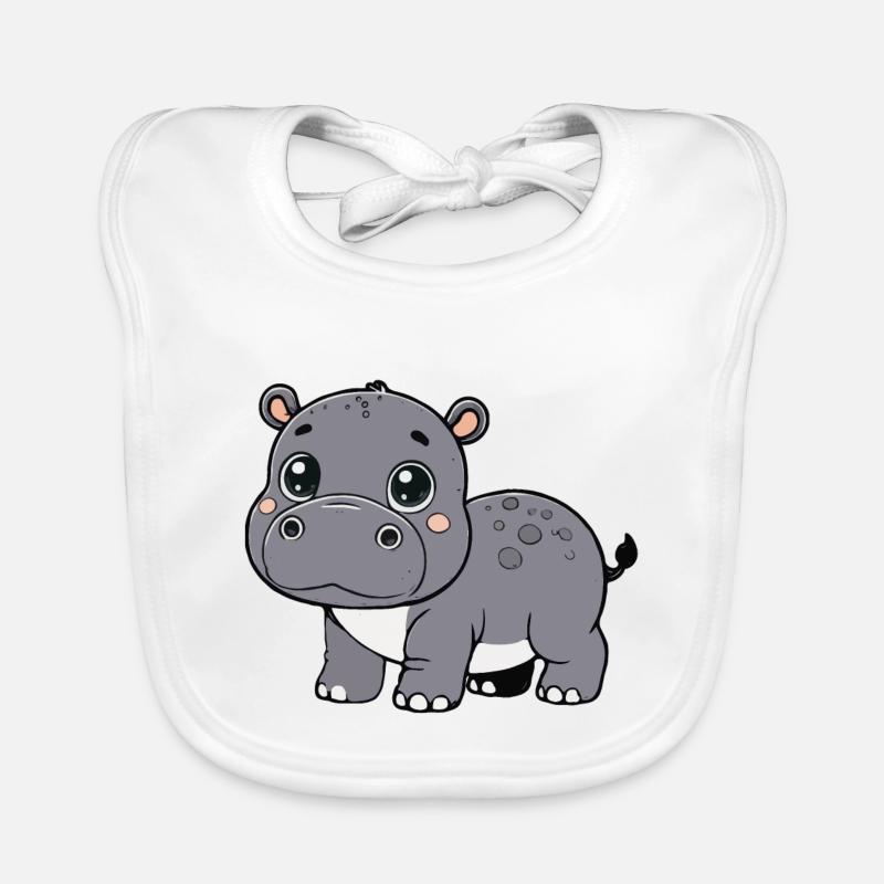 Nilpferd-Kind Baby Bio-Lätzchen