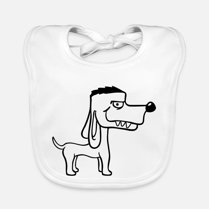 Hund Steht Böser Kerl Gefährlich Zähne Monster Fun Baby Bio-Lätzchen