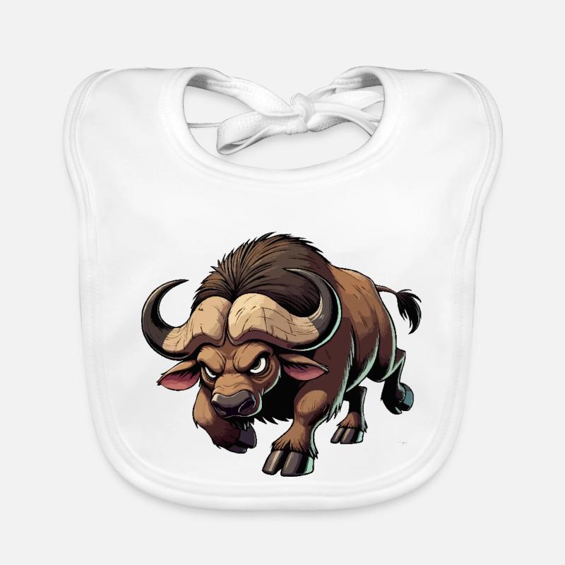 Buffle du Cap féroce Bavoir bio Bébé
