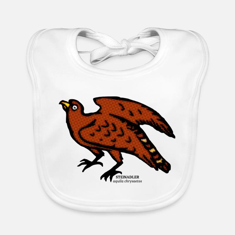 Golden Eagle Eagle Inn Mountains old illustration Organic Baby Bibs