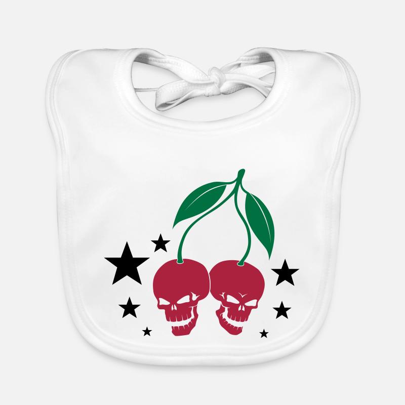 Cherry Skulls Baby Bio-Lätzchen