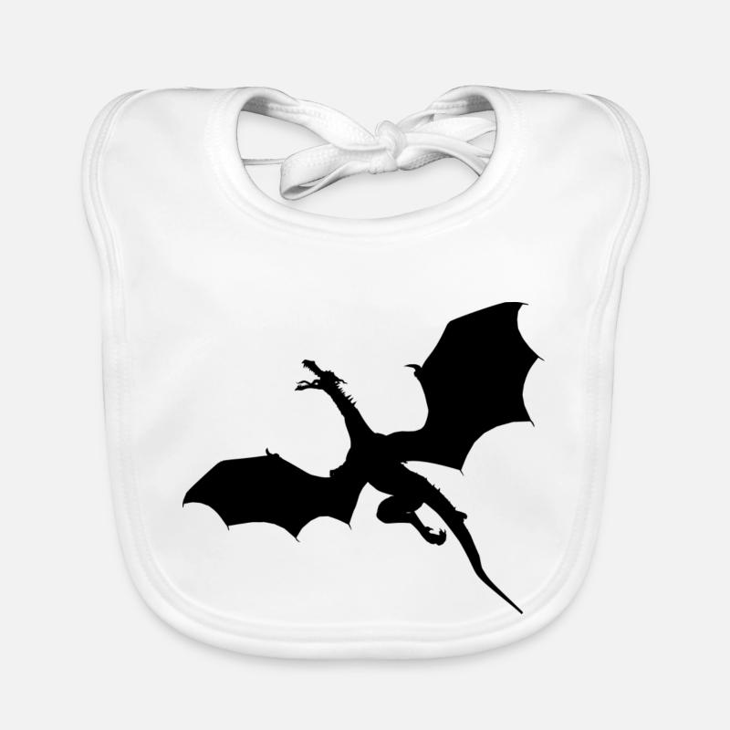 Drache - Baby Bio-Lätzchen - Weiß