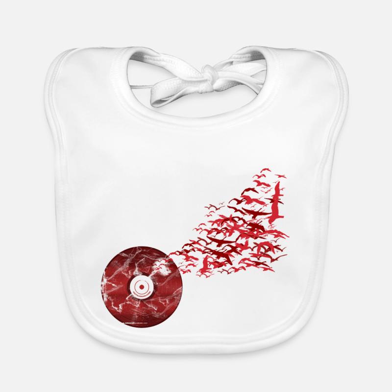 Oiseaux de vinyle Bavoir bio Bébé