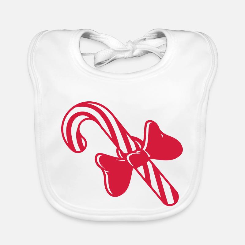 sweets gift christmas candy cane yummy Organic Baby Bibs