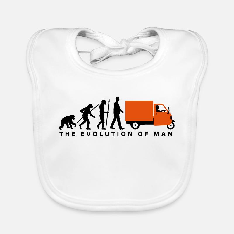 evolution_of_man_Piaggio Ape_092014_b_2c Baby Bio-Lätzchen