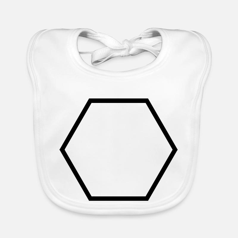 Hexagon Hexagone Sechseck Form - Custom it ! Organic Baby Bibs