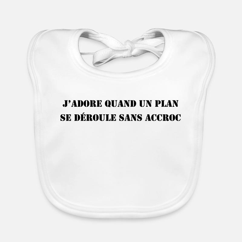 Se Déroule Sans Accroc / Agence Tous Risques - Bavoir bio Bébé - blanc