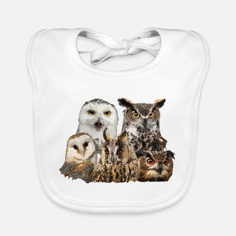 Eulen Baby Bio-Lätzchen