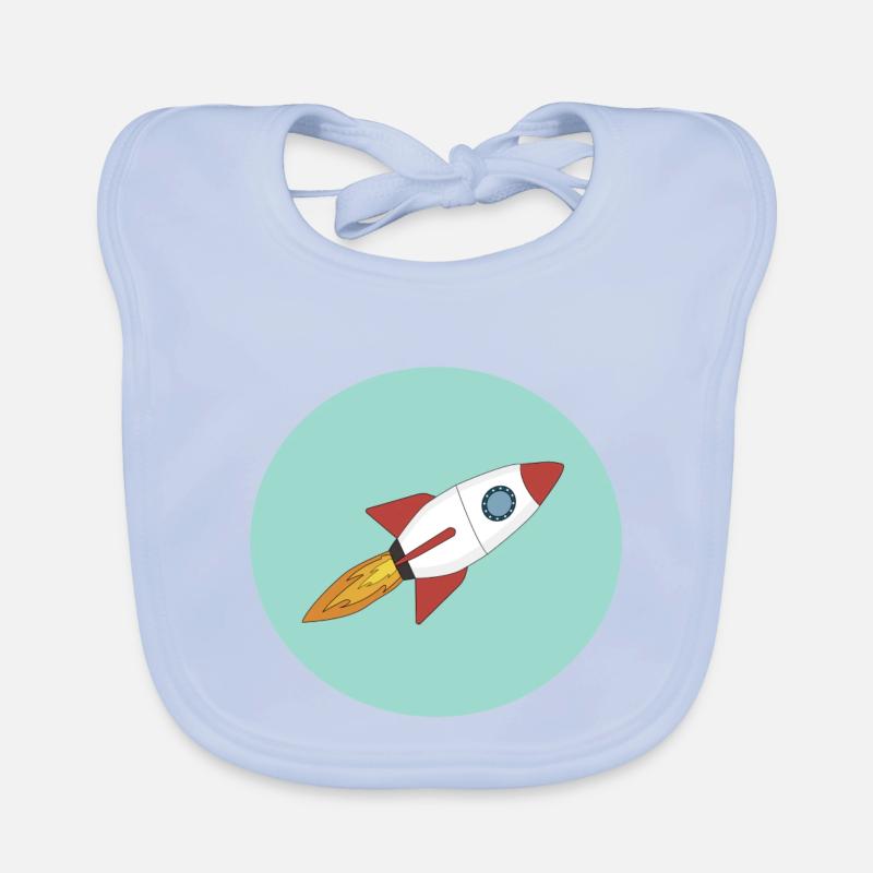 Fusée spatiale Bavoir bio Bébé