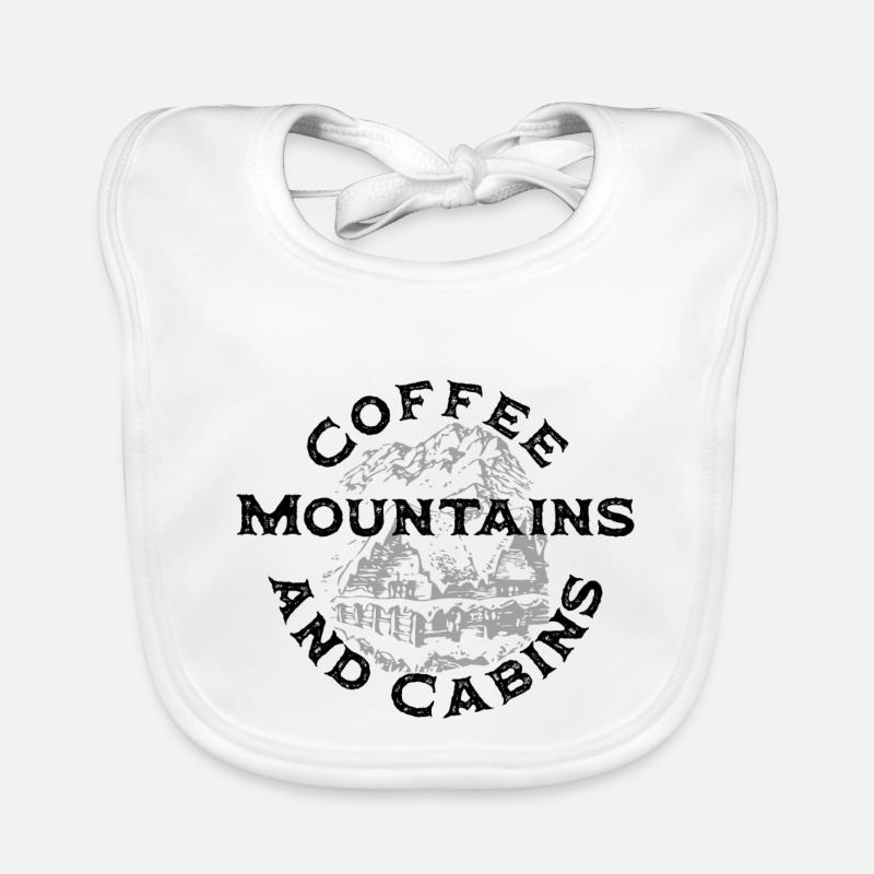 montagnes de café et cabines Bavoir bio Bébé