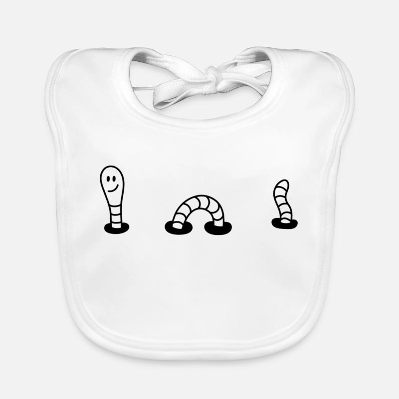 Regenwurm Baby Bio-Lätzchen