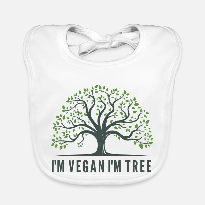 I M VEGAN I M TREE Organic Baby Bibs