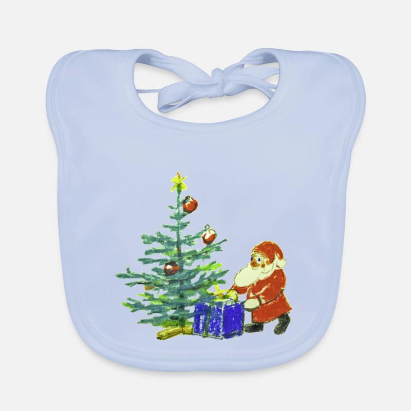 Weihnachtsmann Baby Bio-Lätzchen