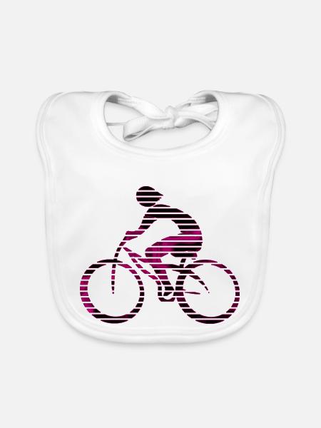 Radfahrer - Baby Bio-Lätzchen - Weiß